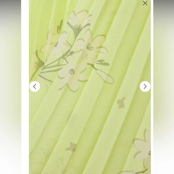 Self portrait lace-trimmed pleated floral-print chiffon midi dress. US 2- UK 6 - Picture 4 of 4